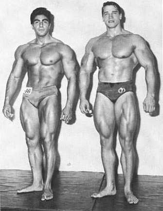 Dennis Tinerino with Arnold Schwarzenegger, 1968